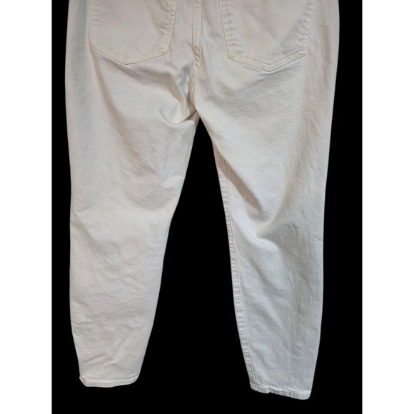 Lucky Brand Size 8/31 Solid White Denim Ava Mid-Rise Skinny Jeans 26" Inseam - Picture 6 of 11